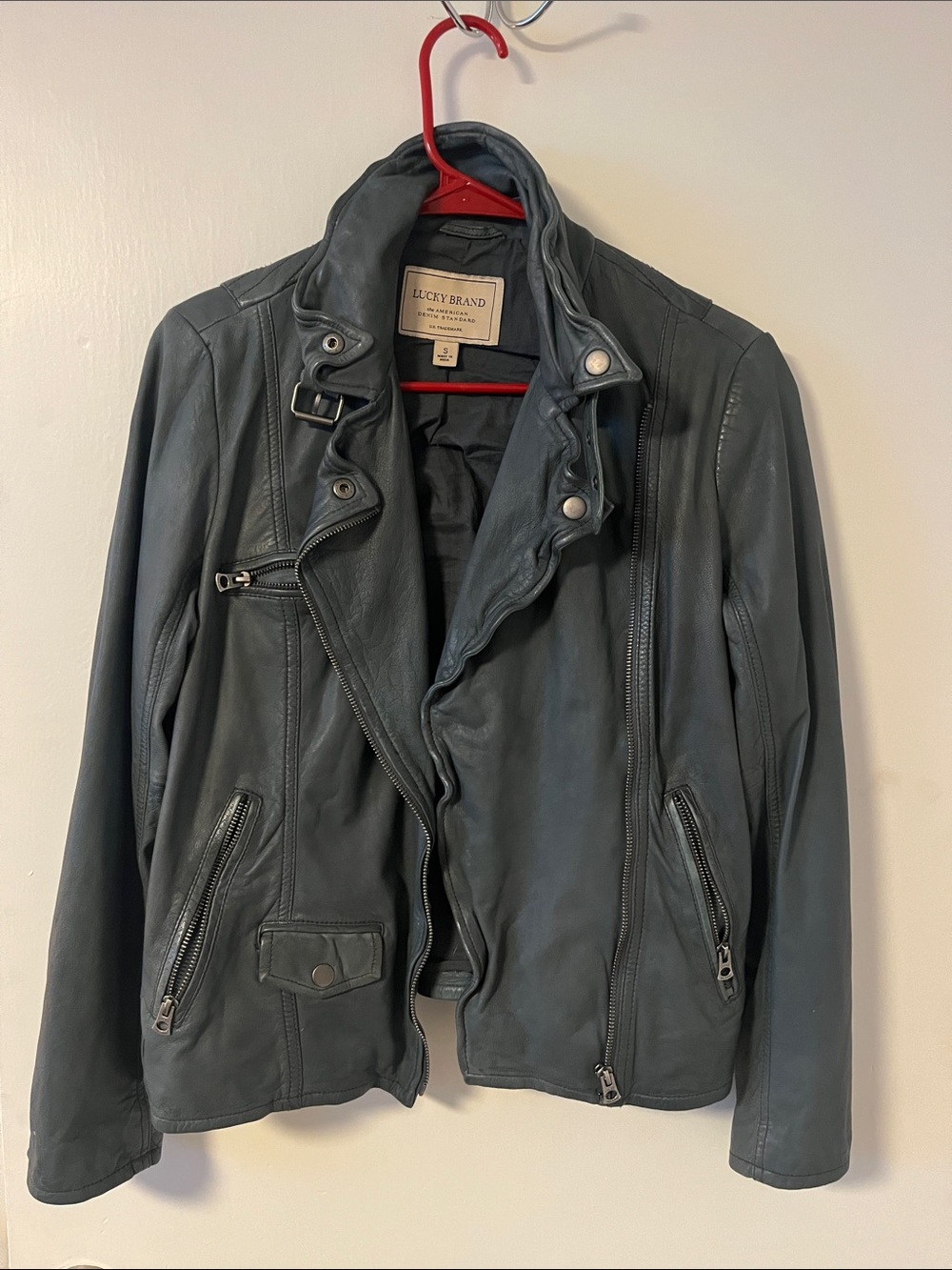 Lucky Brand Leather Moto Jacket